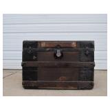 Antique George Burroughs Trunk w/Interior Tray
