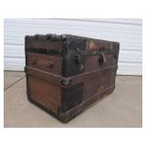 Antique George Burroughs Trunk w/Interior Tray