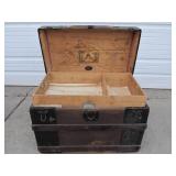 Antique George Burroughs Trunk w/Interior Tray