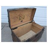 Antique George Burroughs Trunk w/Interior Tray