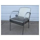 2 Vintage Mid Century / Deco Chairs w/Silver Sparkle Upholstery