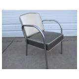 2 Vintage Mid Century / Deco Chairs w/Silver Sparkle Upholstery