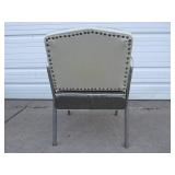 2 Vintage Mid Century / Deco Chairs w/Silver Sparkle Upholstery