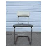 2 Vintage Mid Century / Deco Chairs w/Silver Sparkle Upholstery