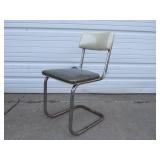 2 Vintage Mid Century / Deco Chairs w/Silver Sparkle Upholstery