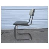 2 Vintage Mid Century / Deco Chairs w/Silver Sparkle Upholstery