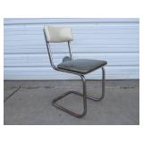 2 Vintage Mid Century / Deco Chairs w/Silver Sparkle Upholstery