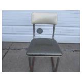 2 Vintage Mid Century / Deco Chairs w/Silver Sparkle Upholstery