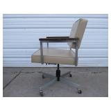 Mid Century Rolling Swivel Armchair