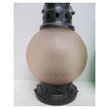 Tin & Brass Lanterns w/Round Glass Globes