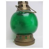 Tin & Brass Lanterns w/Round Glass Globes