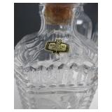 Lot of 4 Heavy Cut Crystal Liquor Decanters