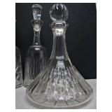 Lot of 4 Heavy Cut Crystal Liquor Decanters