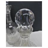 Lot of 4 Heavy Cut Crystal Liquor Decanters