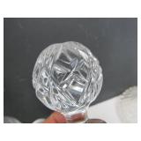 Lot of 4 Heavy Cut Crystal Liquor Decanters
