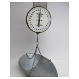 Vintage HANSON Model 60 Hanging Dairy Scale w/Basket