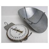 Vintage HANSON Model 60 Hanging Dairy Scale w/Basket