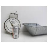 Vintage HANSON Model 60 Hanging Dairy Scale w/Basket