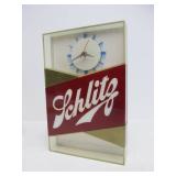 Working Vintage SCHLITZ Lighted Beer Clock Sign