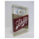 Working Vintage SCHLITZ Lighted Beer Clock Sign