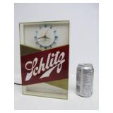 Working Vintage SCHLITZ Lighted Beer Clock Sign