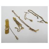 Lot of Antique Victorian Era Gold Filled etc Pocket Watch Fobs