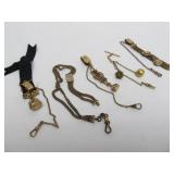 Lot of Antique Victorian Era Gold Filled etc Pocket Watch Fobs