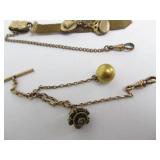 Lot of Antique Victorian Era Gold Filled etc Pocket Watch Fobs