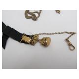 Lot of Antique Victorian Era Gold Filled etc Pocket Watch Fobs