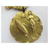 Antique Wright County 1st Place Corn Judging Medal & Mystic Workers Fraternal Medal