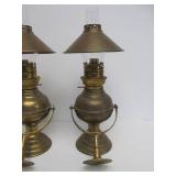 Pair of Vintage Sherwood Brass Maritime Style Gimbal Mount Lanterns