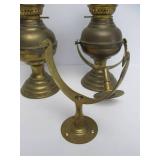 Pair of Vintage Sherwood Brass Maritime Style Gimbal Mount Lanterns