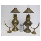 Pair of Vintage Sherwood Brass Maritime Style Gimbal Mount Lanterns