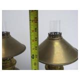Pair of Vintage Sherwood Brass Maritime Style Gimbal Mount Lanterns