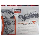2 Large Vintage Hot Rod Model Kits - Partially Built