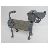 Metal Bouncing-Head Yard/Garden Dog Statue