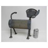 Metal Bouncing-Head Yard/Garden Dog Statue
