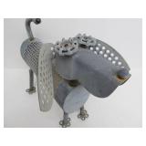 Metal Bouncing-Head Yard/Garden Dog Statue