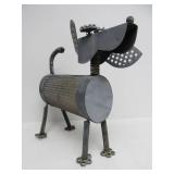 Metal Bouncing-Head Yard/Garden Dog Statue