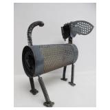 Metal Bouncing-Head Yard/Garden Dog Statue