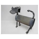 Metal Bouncing-Head Yard/Garden Dog Statue