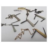 Group of Antique Victorian Pocket Knife Watch Fobs/Chains