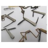 Group of Antique Victorian Pocket Knife Watch Fobs/Chains