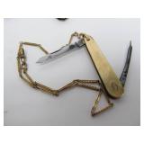 Group of Antique Victorian Pocket Knife Watch Fobs/Chains