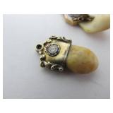 Lot of Antique Victorian Era Pocket Watch Fobs etc