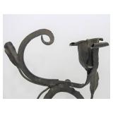 Pair of Vintage Heavy Wrought Iron Sculptural Wall Sconces