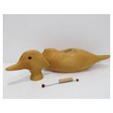 Unpainted Vintage Wooden Duck Decoy