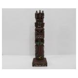 Vintage Alaskan Carved Totem by Creed Totems "Three Wise Men"