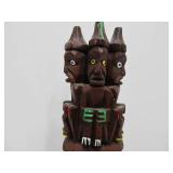 Vintage Alaskan Carved Totem by Creed Totems "Three Wise Men"