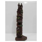 Vintage Alaskan Carved Totem by Creed Totems "Three Wise Men"